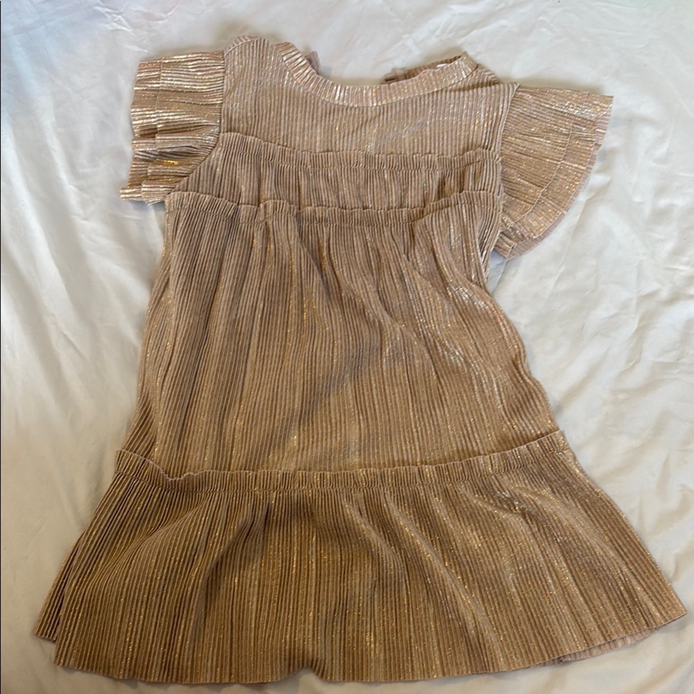 Elegant Gold Kids Dress